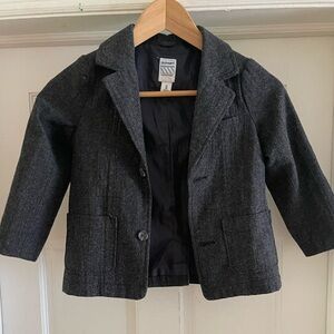 Old navy blazer size 5T charcoal gray with corduroy elbow patches
